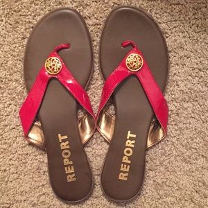 NWOT Report Red Sandals